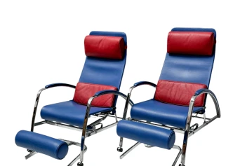 Pair of Grand Repos Lounge Chairs with Stools by Jean Prouvé Tecta , 1980s